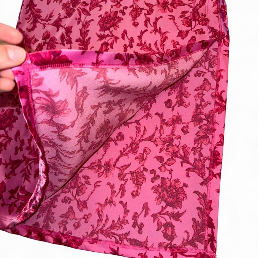 Urban outfitters silk satin pink floral maxi skirt boho coquette fairycore - Picture 5 of 7